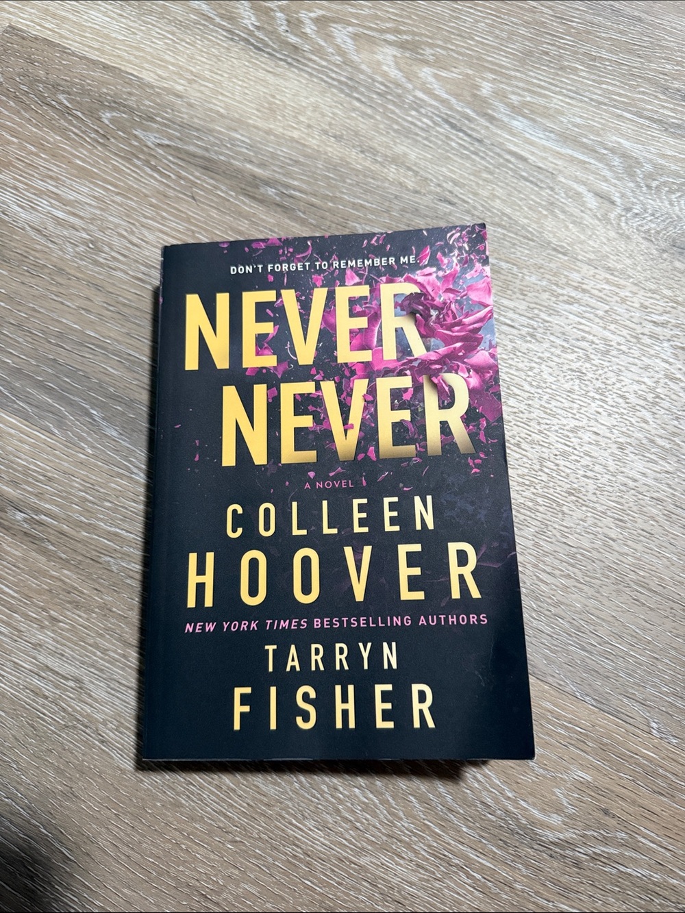 Never Never by Colleen Hoover & Tarryn Fisher - Black & Pink Cover